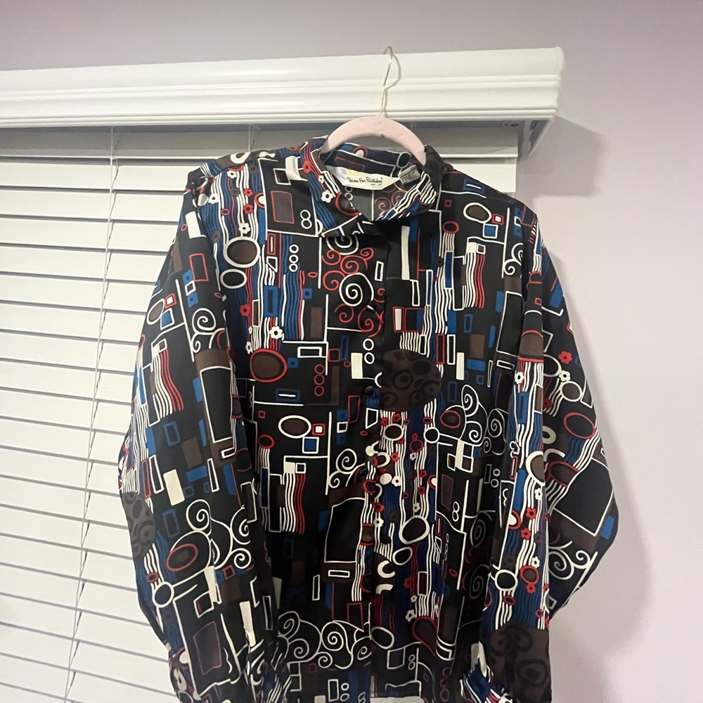 Diane Von Furstenberg Geometric Print Blouse